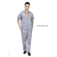 乔森0290夏季工作服 车间工服 洗车店夏季套装 汽配工人工装汽修工程服定做批发