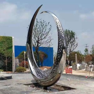 峰瑞雕塑定制 不锈钢抽象动物景观雕塑 公园金属摆件