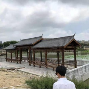 防腐木长廊